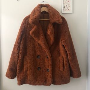 Free People Teddy Coat in Camel size L